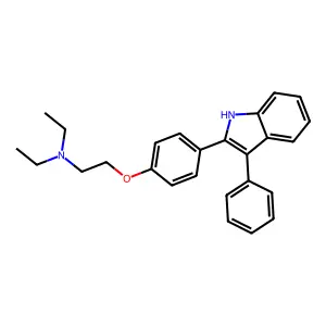 INDOLE, 2-(p-(2-(DIETHYLAMINO)ETHOXY)PHENYL)-3-PHENYL- structure