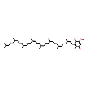 5-methoxy-2-methyl-3-(3,7,11,15,19,23,27,31-octamethyldotriaconta-2,6,10,14,18,22,26,30-octaenyl)cyclohexa-2,5-diene-1,4-dione structure