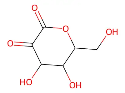 4,5-Dihydroxy-6-(hydroxymethyl)oxane-2,3-dione structure