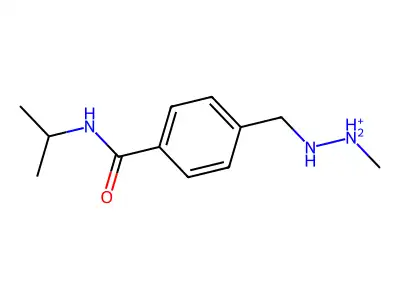 Methyl-[[4-(propan-2-ylcarbamoyl)phenyl]methylamino]azanium structure