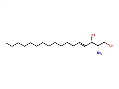 (2S,3R)-2-aminoheptadec-4-ene-1,3-diol structure