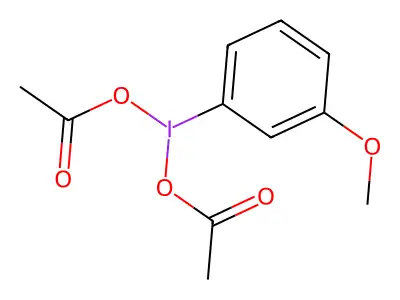 Bis(acetyloxy)(3-methoxyphenyl)-lambda~3~-iodane structure