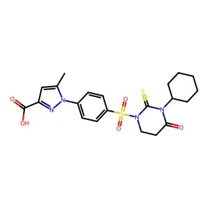 1-[4-[(3-cyclohexyl-4-oxo-2-sulfanylidene-1,3-diazinan-1-yl) structure
