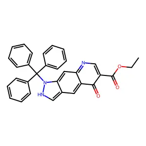ethyl 5-oxo-1-trityl-2H-pyrazolo[4,3-g]quinoline-6-carboxylate structure