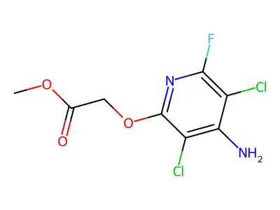 methyl O-(4-amino-3,5-dichloro-6-fluoropyridin-2-yloxy)acetate structure