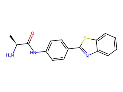 (2S)-2-amino-N-[4-(1,3-benzothiazol-2-yl)phenyl]propanamide structure