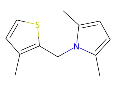 2,5-Dimethyl-1-((3-methylthiophen-2-yl)methyl)-1H-pyrrole structure