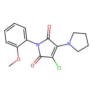 3-Chloro-1-(2-methoxyphenyl)-4-pyrrolidin-1-ylpyrrole-2,5-dione structure