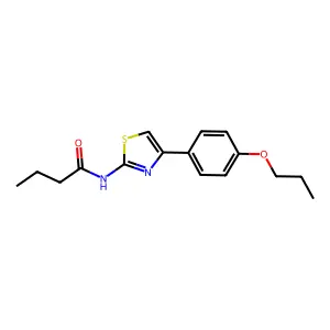N-[4-(4-propoxyphenyl)-1,3-thiazol-2-yl]butanamide structure