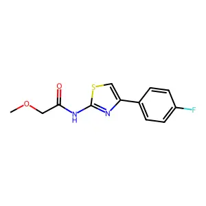 N-[4-(4-fluorophenyl)-1,3-thiazol-2-yl]-2-methoxyacetamide structure
