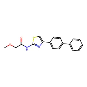 N-(4-Biphenyl-4-yl-thiazol-2-yl)-2-methoxy-acetamide structure