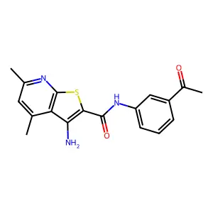 N-(3-Acetylphenyl)-3-amino-4,6-dimethylthieno[2,3-b]pyridine-2-carboxamide structure