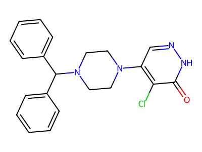 5-(4-benzhydryl-1-piperazinyl)-4-chloro-3(2H)-pyridazinone structure