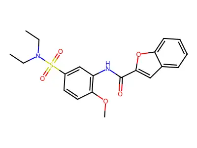 N-[5-(diethylsulfamoyl)-2-methoxyphenyl]-1-benzofuran-2-carboxamide structure