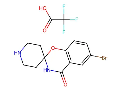 6-Bromospiro[benzo[e][1,3]oxazine-2,4'-piperidin]-4(3H)-one 2,2,2-trifluoroacetate structure