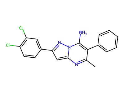 2-(3,4-Dichlorophenyl)-5-methyl-6-phenylpyrazolo[1,5-a]pyrimidin-7-amine structure