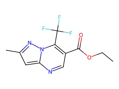 Ethyl 2-methyl-7-(trifluoromethyl)pyrazolo[1,5-a]pyrimidine-6-carboxylate structure