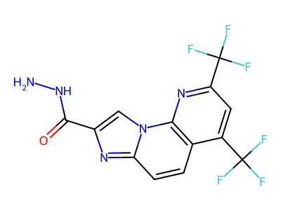 2,4-Bis(trifluoromethyl)imidazo[1,2-a][1,8]naphthyridine-8-carbohydrazide structure