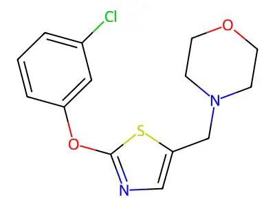 4-{[2-(3-Chlorophenoxy)-1,3-thiazol-5-yl]methyl}morpholine structure