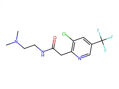 2-[3-chloro-5-(trifluoromethyl)-2-pyridinyl]-N-[2-(dimethylamino)ethyl]acetamide structure