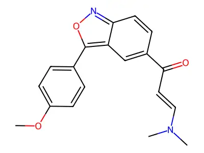 3-(Dimethylamino)-1-[3-(4-methoxyphenyl)-2,1-benzoxazol-5-yl]prop-2-en-1-one structure