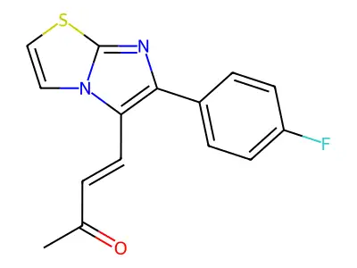 4-[6-(4-Fluorophenyl)imidazo[2,1-b][1,3]thiazol-5-yl]but-3-en-2-one structure