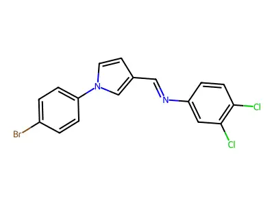 N-{(E)-[1-(4-bromophenyl)-1H-pyrrol-3-yl]methylidene}-3,4-dichloroaniline structure
