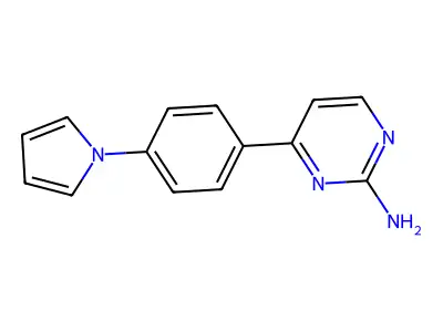 4-[4-(1H-pyrrol-1-yl)phenyl]-2-pyrimidinamine structure