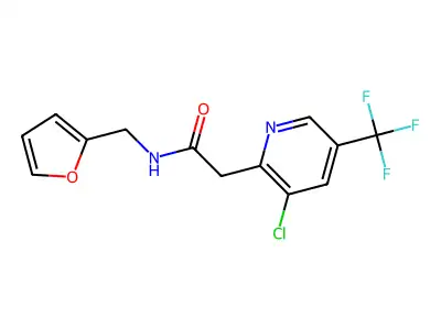 2-[3-chloro-5-(trifluoromethyl)-2-pyridinyl]-N-(2-furylmethyl)acetamide structure