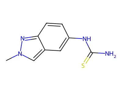 N-(2-methyl-2H-indazol-5-yl)thiourea structure