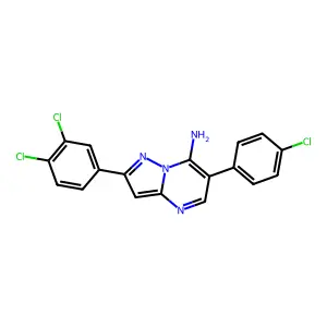 6-(4-Chlorophenyl)-2-(3,4-dichlorophenyl)pyrazolo[1,5-a]pyrimidin-7-amine structure