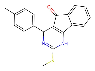 4-(4-methylphenyl)-2-(methylsulfanyl)-1,4-dihydro-5H-indeno[1,2-d]pyrimidin-5-one structure