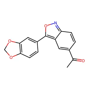 1-[3-(1,3-Benzodioxol-5-yl)-2,1-benzisoxazol-5-yl]-1-ethanone structure