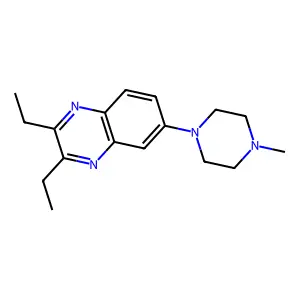 2,3-Diethyl-6-(4-methyl-1-piperazinyl)quinoxaline structure