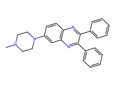 6-(4-Methylpiperazin-1-yl)-2,3-diphenylquinoxaline structure
