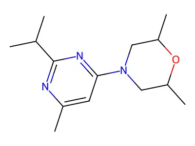 4-(2-Isopropyl-6-methyl-4-pyrimidinyl)-2,6-dimethylmorpholine structure