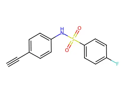 N-(4-ethynylphenyl)-4-fluorobenzenesulfonamide structure