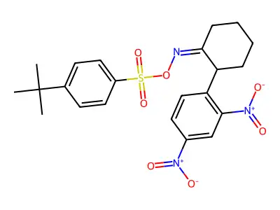 [[2-(2,4-Dinitrophenyl)cyclohexylidene]amino] 4-tert-butylbenzenesulfonate structure