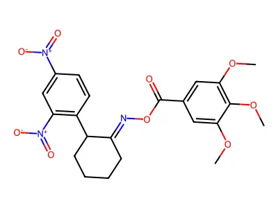 [[2-(2,4-Dinitrophenyl)cyclohexylidene]amino] 3,4,5-trimethoxybenzoate structure