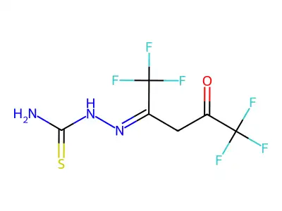 [(1,1,1,5,5,5-hexafluoro-4-oxopentan-2-ylidene)amino]thiourea structure