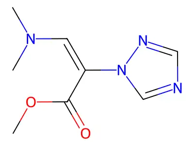 methyl 3-(dimethylamino)-2-(1H-1,2,4-triazol-1-yl)prop-2-enoate structure