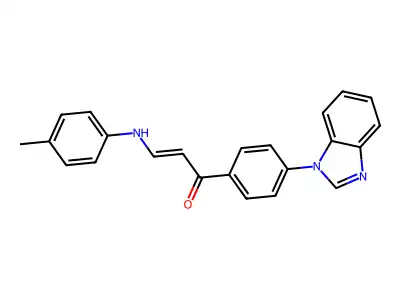 (E)-1-[4-(1H-1,3-benzimidazol-1-yl)phenyl]-3-(4-toluidino)-2-propen-1-one structure