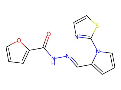 N'-{[1-(1,3-thiazol-2-yl)-1H-pyrrol-2-yl]methylidene}furan-2-carbohydrazide structure