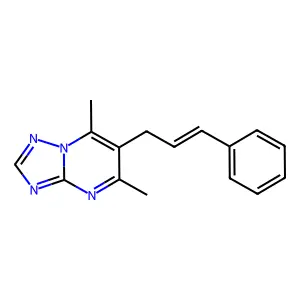 5,7-Dimethyl-6-(3-phenylprop-2-enyl)-[1,2,4]triazolo[1,5-a]pyrimidine structure