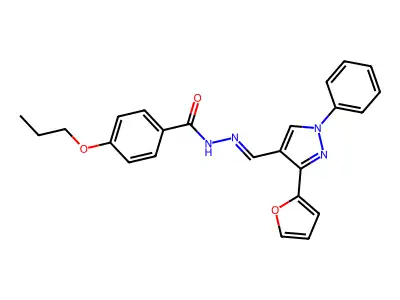 N'-{[3-(Furan-2-yl)-1-phenyl-1H-pyrazol-4-yl]methylidene}-4-propoxybenzohydrazide structure