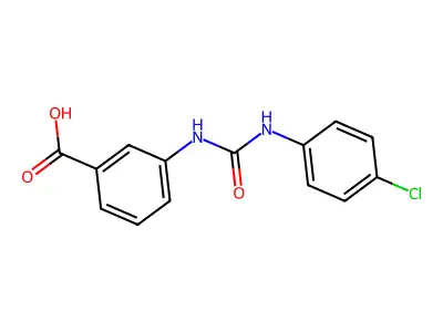 3-{[(4-Chlorophenyl)carbamoyl]amino}benzoic acid structure