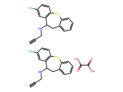 10,11-Dihydro-8-chloro-N-2-propynyldibenzo(b,f)thiepin-10-amine ethanedioate (2:1) structure
