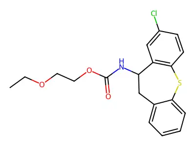 8-Chloro-10-(2-ethoxyethoxycarbonylamino)-10,11-dihydrodibenzo(b,f)thiepin structure