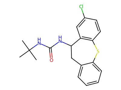 N-(8-Chloro-10,11-dihydrodibenzo(b,f)thiepin-10-yl)-N'-(1,1-dimethylethyl)urea structure
