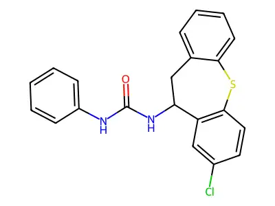 Urea, N-(8-chloro-10,11-dihydrodibenzo(b,f)thiepin-10-yl)-N'-phenyl- structure